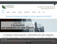 Tablet Screenshot of limpiezasunidas.com